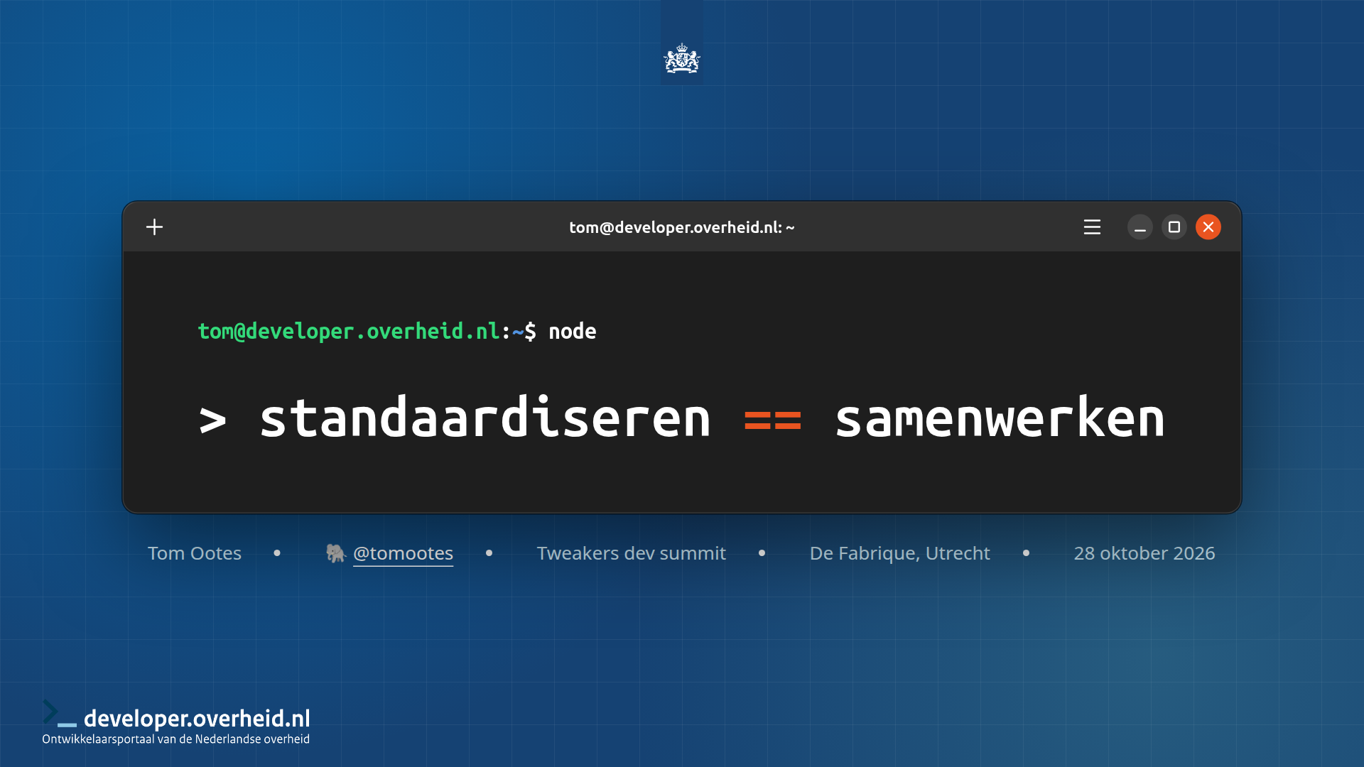 standaardiseren == samenwerken